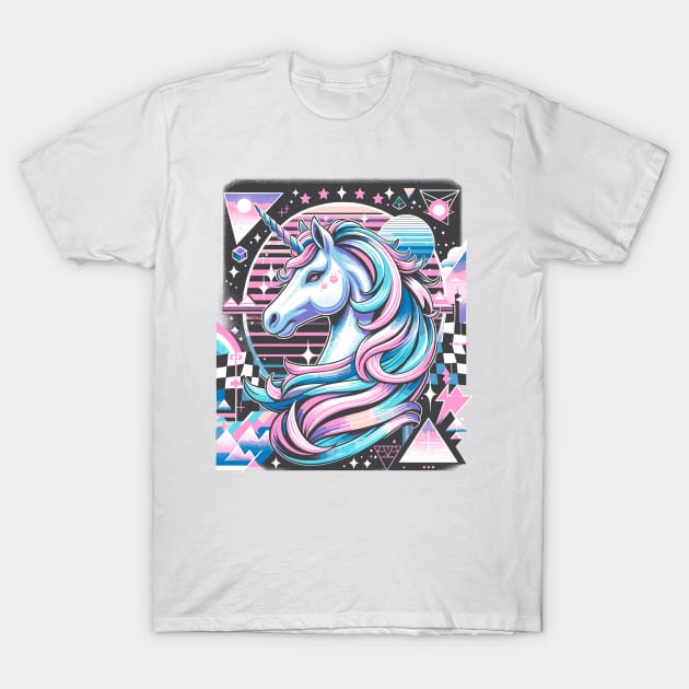 Unicorn Vaporwave T-Shirt by Yopi